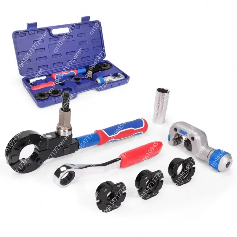 Copper Crimping Tool With Cutter,Adapts To Manual Wrench & Electric Socket For Tight Spaces