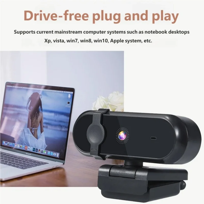 1080P USB Camera With Privacy Cover 115 Degree Wide View USB Bus Powered Webcam Plug And Play For Windows Mac Pc Laptop