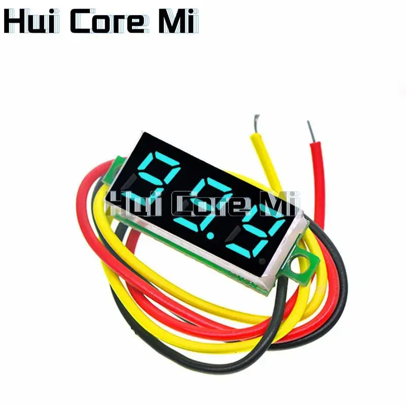 0.28 Inch DC LED Digital Voltmeter 0-100V Voltage Meter Auto Car Mobile Power Voltage Tester Detector 12V Red Green Blue Yellow