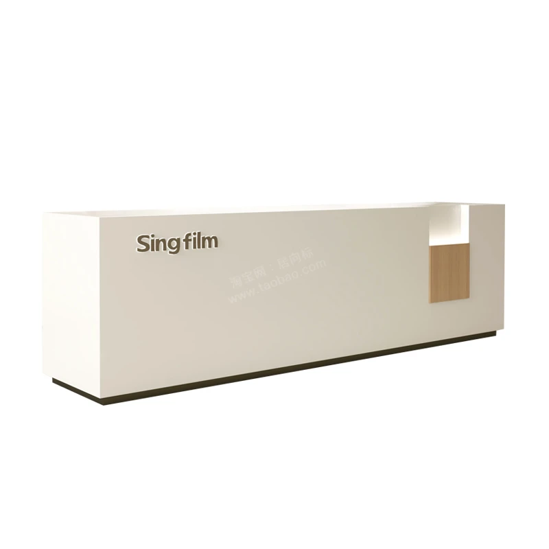 Coffee Reception Desk Help Counter Acrylic Top Reception Desk Cosmetic Study Bench Store Recepcion Mostrador Office Furniture