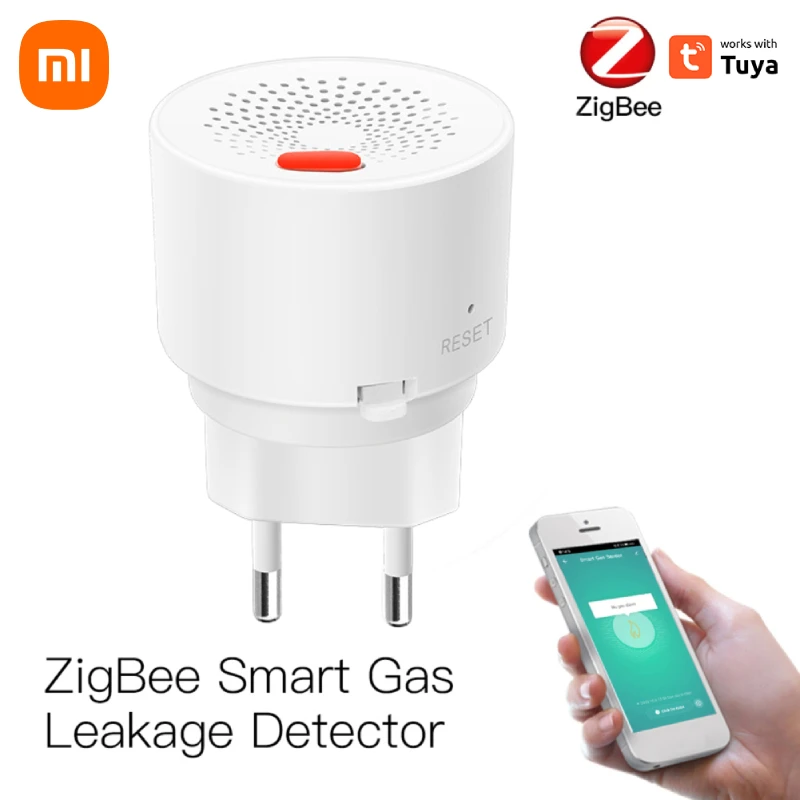 Xiaomi Tuya Zigbee Natural Gas Sensor Combustible Household Smart LPG Gas Alarm Detector Leakage Sensor Fire Safety Smart Home