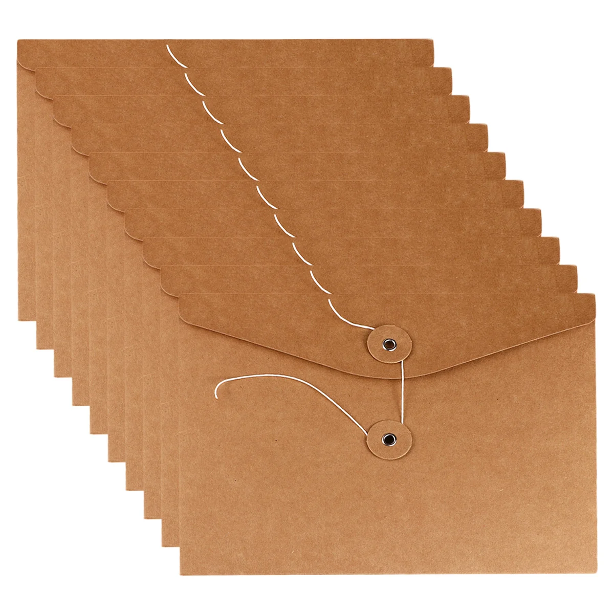 

10 шт., сумка для файлов из крафт-бумаги A5, горизонтальная сумка для документов для школы, офиса, органайзер, портативный держатель для файлов, портфель, сумка для заметок