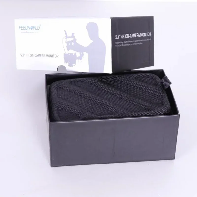 Feelworld Tragbare Handtasche mit schwarzer Tasche für Feelworld F6PLUS F5PROV2 FW568 F570 4,5-6" Feldmonitor