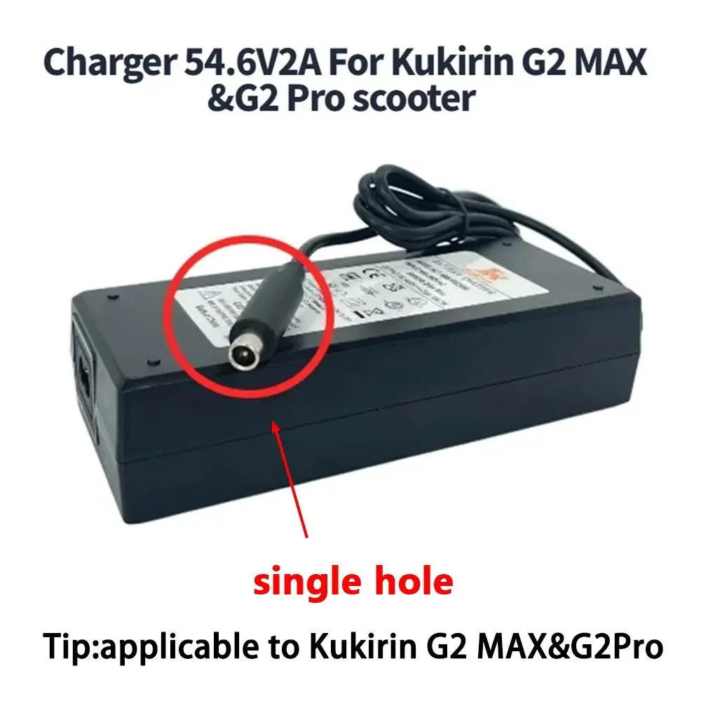 Electric Scooter Charger 54.6V 2.0A Single Hole Lithium Battery Adapter 100-220V Input Charger Parts For Kukirin G2 Max G2 Pro