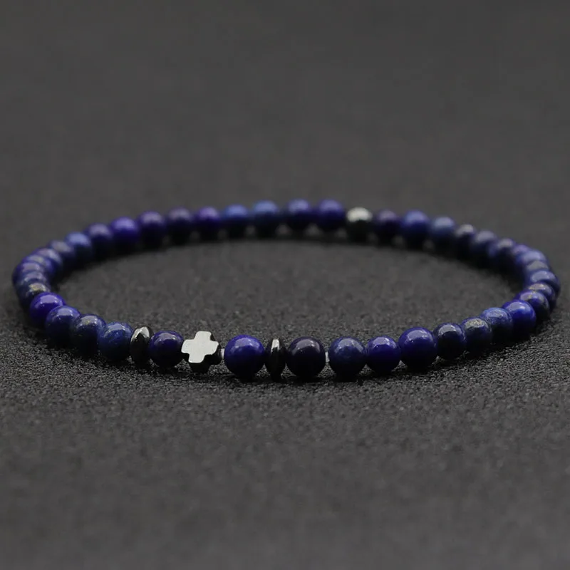 Men's 6 Colors 4mm Beads Strand Bracelet