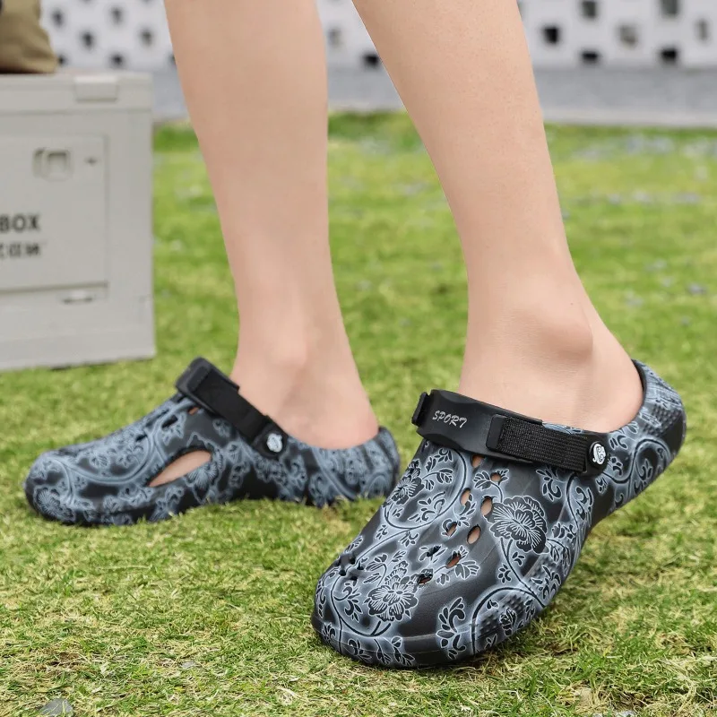 أحذية تسد خارجية بنعل ناعم، شباشب مريحة للرجال جديدة للربيع والصيف والخريف مقاومة للاهتراء للأزواج على الشاطئ الداخلي O
