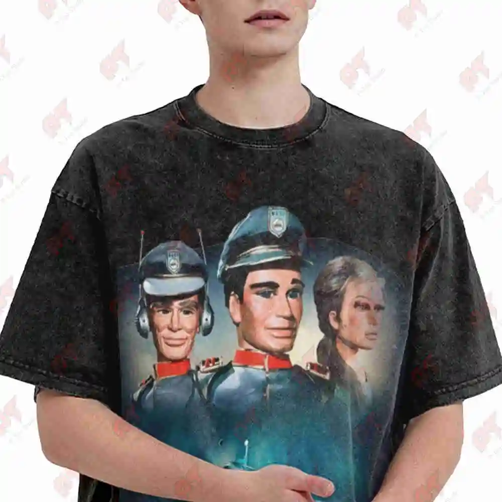 Stingray 1960S Retro Sci Fi Puppet Vintage Washed Tee Pure Cotton T-Shirt