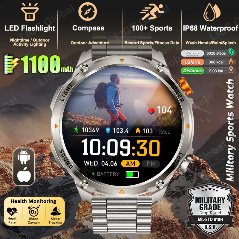 LIGE 2026 New Smart Watch Voice Assistant 1.7