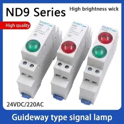 CHINT ND9 LED Signal Lamp Series AC/DC 230V 24V 220V Pilot Lights Din Rail Mount Indication Light RED GREEN Lamp Indicator Light