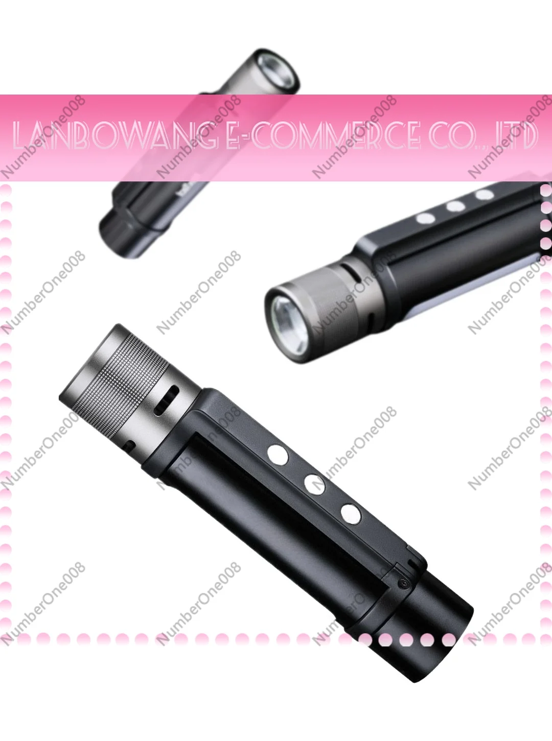 

Portable 6 in 1 Music Flashlight Outdoor IPX4 Waterproof Speaker Emergency Powerbank Rechargeable