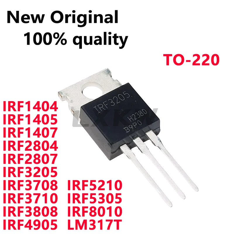 10/szt. Nowy IRF3205 IRF3710 IRF3808 IRF4905 IRF5210 IRF5305 IRF8010 IRF3708 IRF1404 IRF1405 IRF1407 IRF2804 IRF2807 LM317T