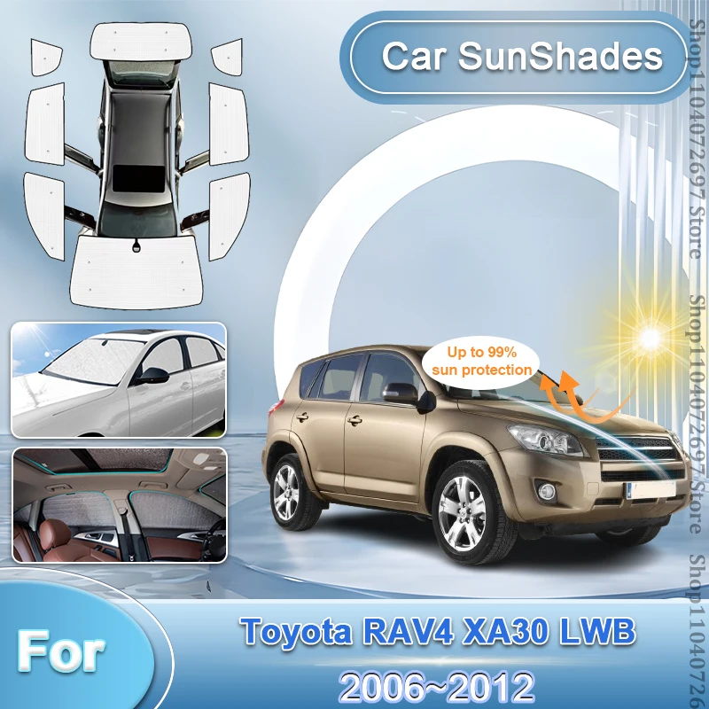 

Car Sunshade Sunshade For Toyota RAV 4 RAV4 LWB Vanguard XA30 2006~2012 Car Retractable UV Protection Reflector Sun Shade Visor