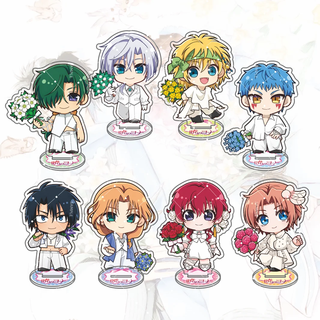 Yona of the Dawn Anime Acrylic Stand Keychain Flower Ver. 10CM Chibi Wedding Theme Yona Soo-Won Hak Table Desk Decor Gift