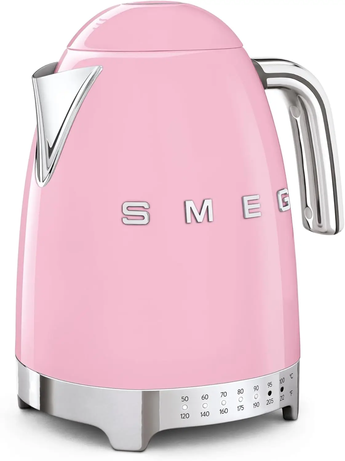 Steel Variable Temperature Electric Kettle with 7 Temperature Settings, Led Display, Swivel Base and Keep Warm Function Pink KLF