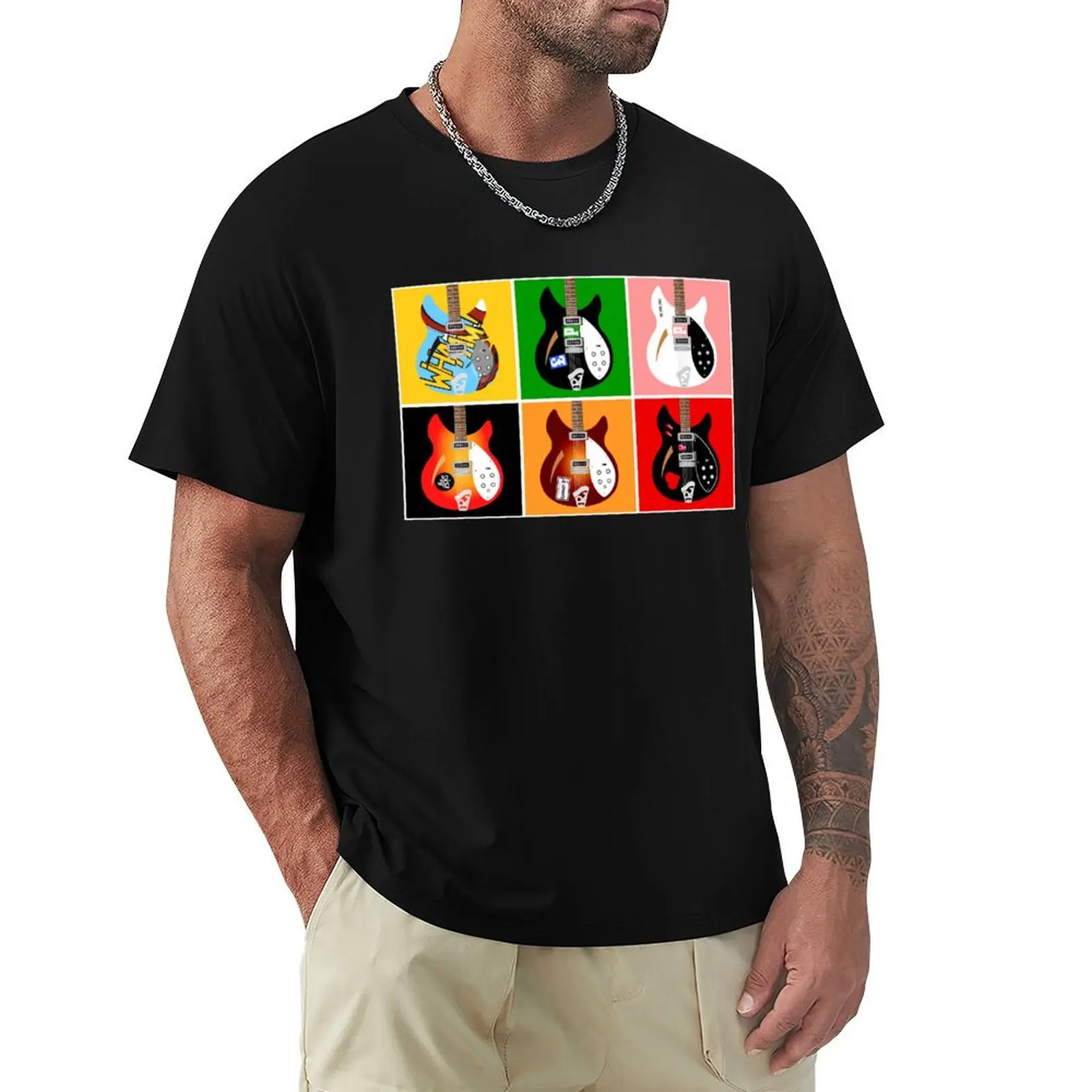 

Paul Weller's Jam Rickenbacker Guitars T-Shirt kawaii clothes heavyweights shirts men