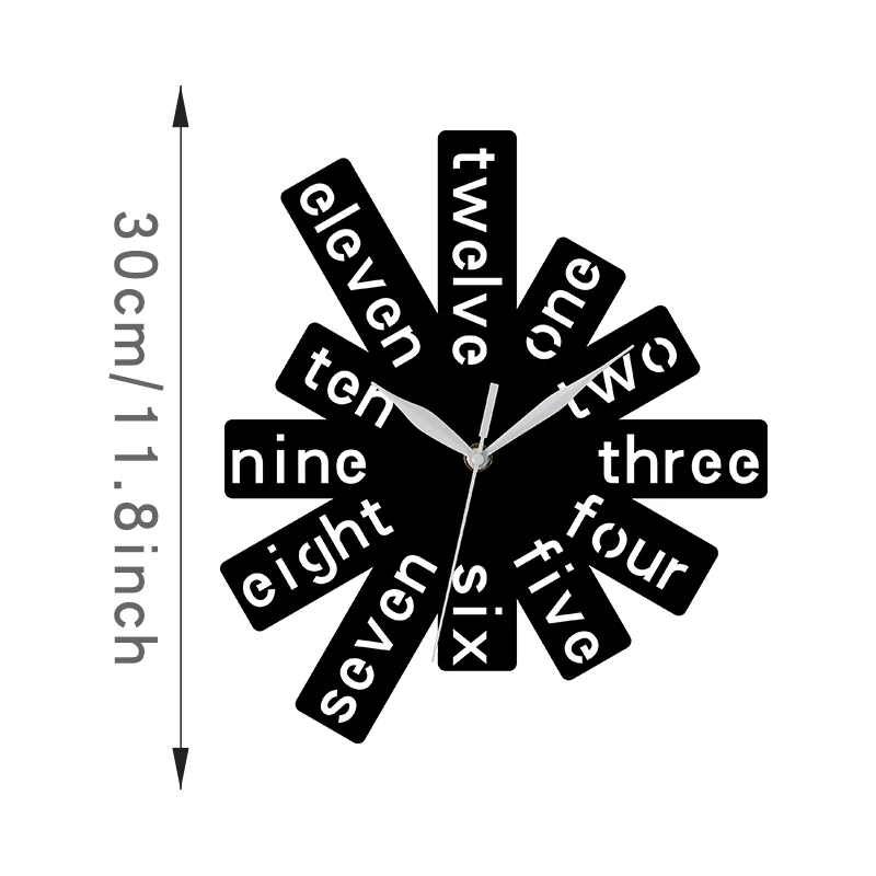 Acrylic wall clock with digital scale, rectangular splicing, silent home wall decoration, modern minimalist style clock