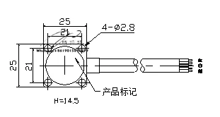 Tri-axial output capacitance  accelerometer  manufactured with imported silicon  element frequency DC-0HZ  MEMS sensor