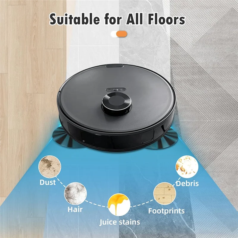 

AB15-For Eureka E10s Robot Vacuum Cleaner Main Side Brush Mop Cloth Filter Replacement Parts Accessories