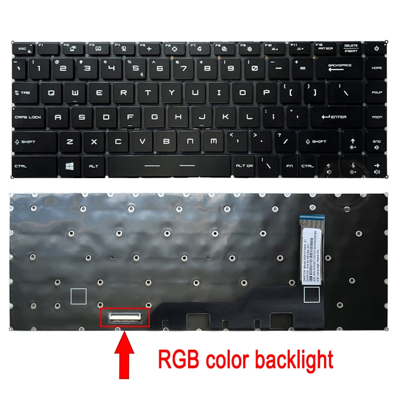 Imagem -06 - Teclado do Portátil para Msi Gs66 Ge66 Gp66 P66 Ms1541 14c1 14c2 Ms-16v1 16v2 16v3