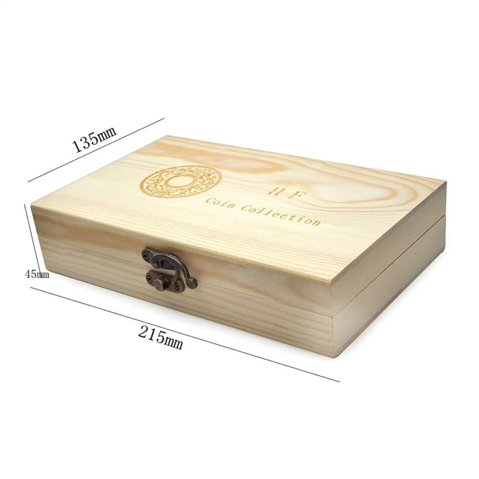 50PCS Coin Storage Box With Adjustment Pad Adjustable Wooden Commemorative Coin Collection Case Holder Organizer