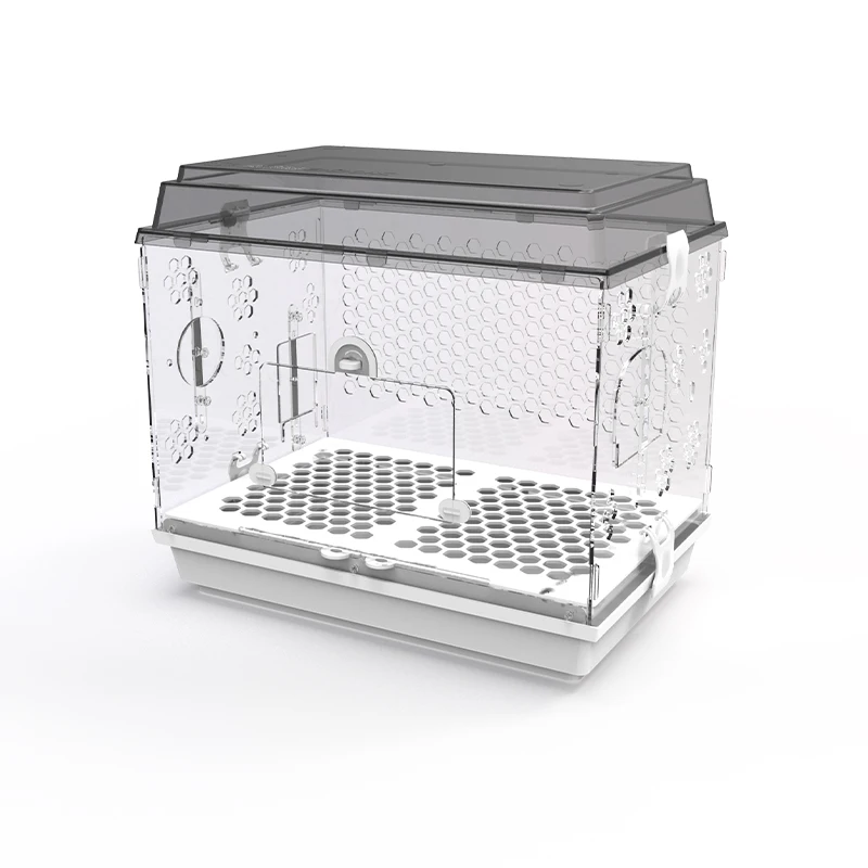 

Acrylic Transparent Breathable Bird Cage - Ideal for Small to Medium Birds & Parrots