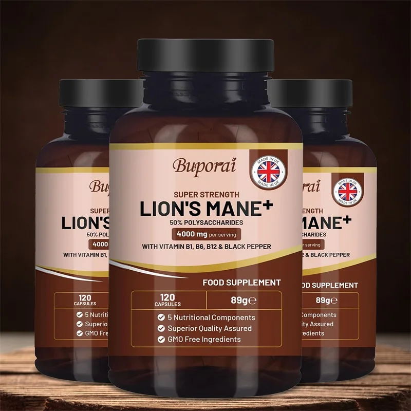 

Lions Mane Mushroom Supplement - Brain, Memory, Energy Production & Immune System
