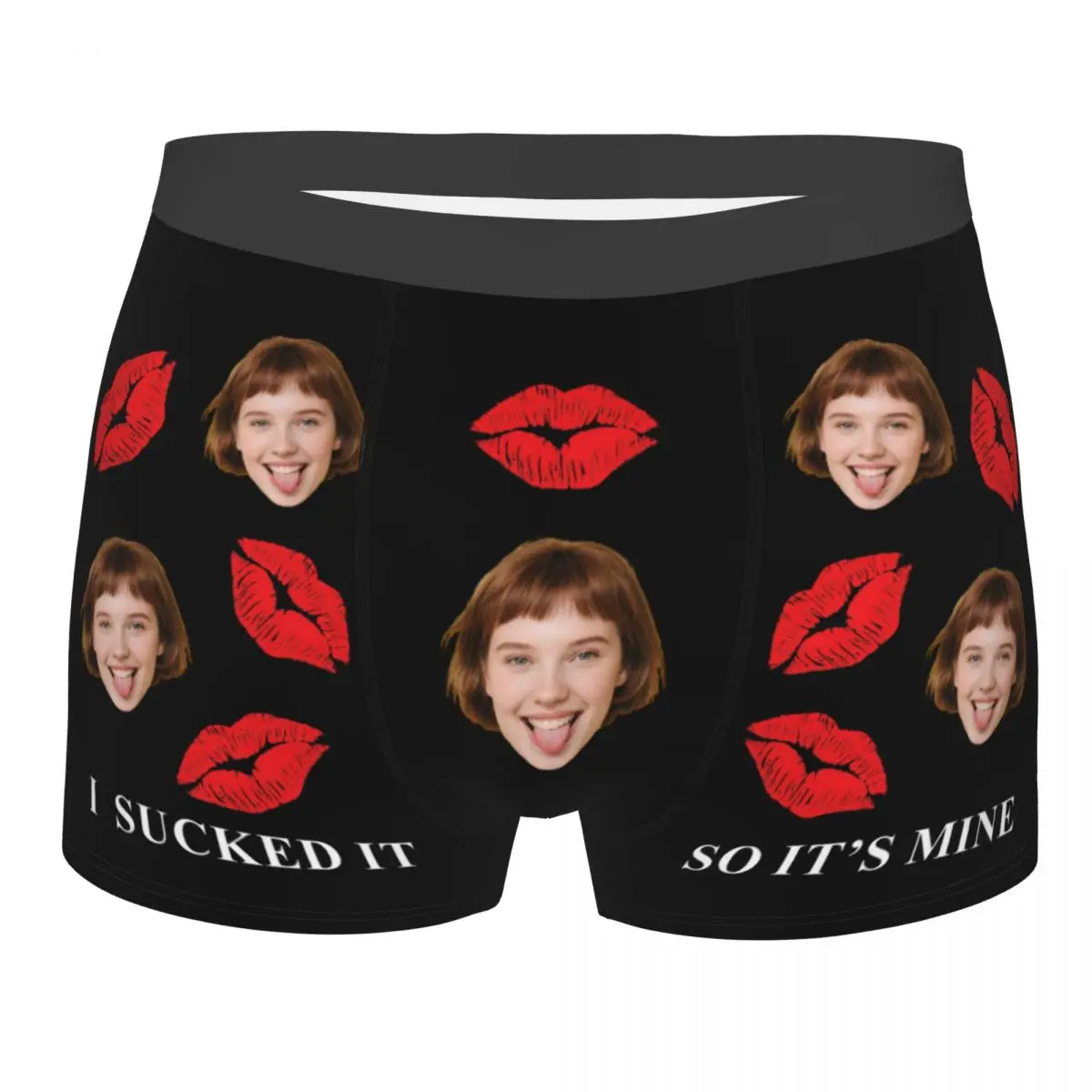 Personalized Face Photo Custom Valentine'S Day Underwear Male Wedding Gift Boxer Briefs Shorts Panties Breathable Underpants