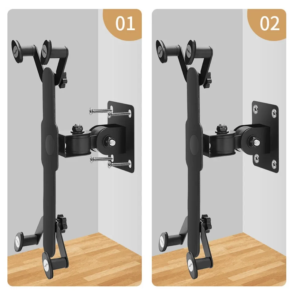 360 Rotation Wall Mount Tablet Holder Aluminum Alloy Wall Hang Bracket Stand for iPhone iPad Xiaomi Mipad Universal 7-13 inches