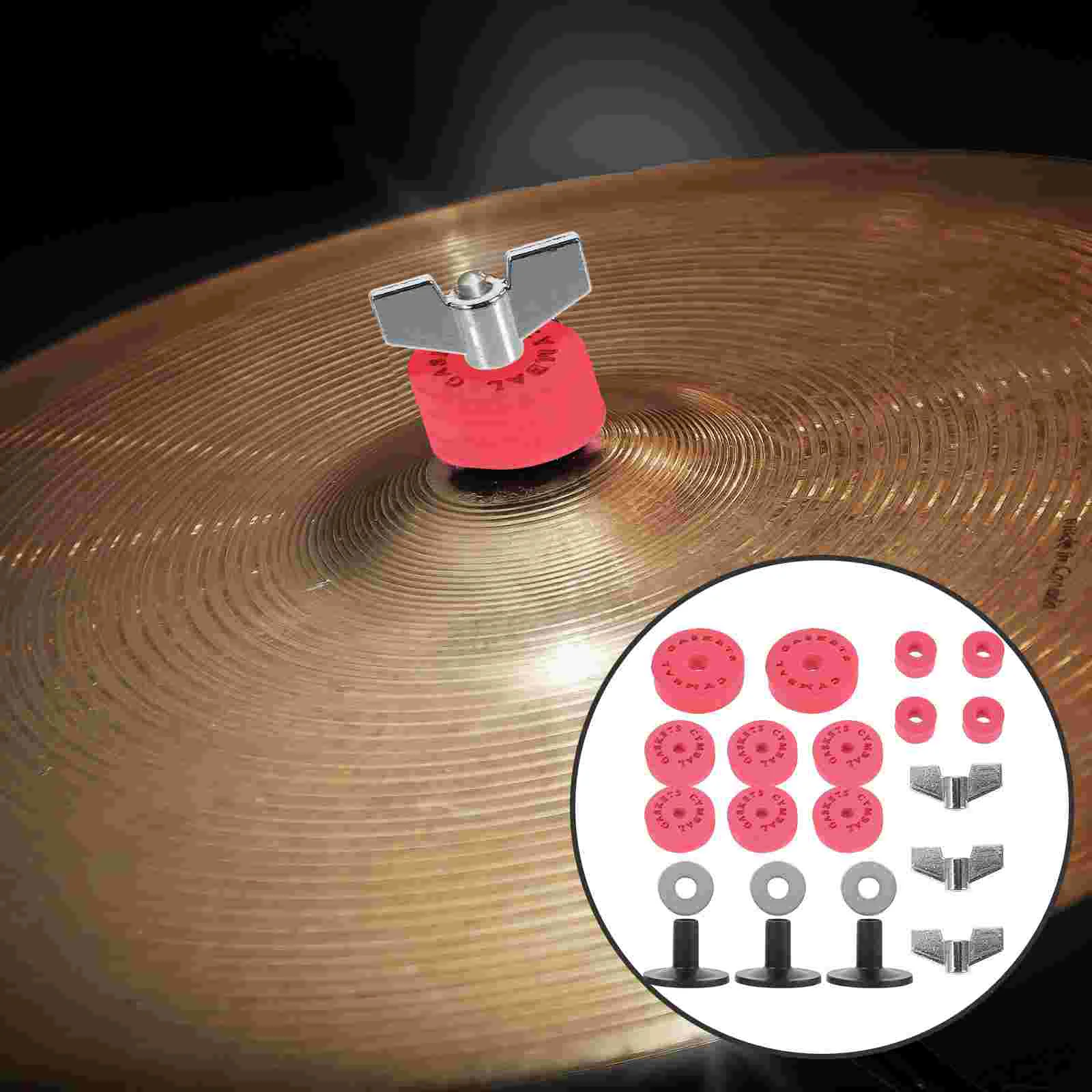 Drum Pads Practical Cotton Metal Washerss Nonslip Useful EVA Clutch Kit Cymbals Accessory Disc Nuts