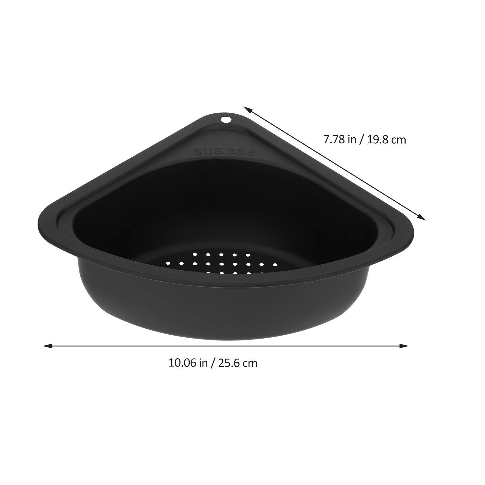 

Stainless Steel Sink Drain Kitchen Food Filter Triangle Black Fits Most Sinks Corner Strainer Space Saving Design