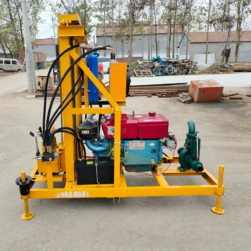 150 Meters Depth Diesel Engine Water Well Drilling Rig Machine Customized Pumps Machine Water Wells Rock Drill Rig 50-300mm