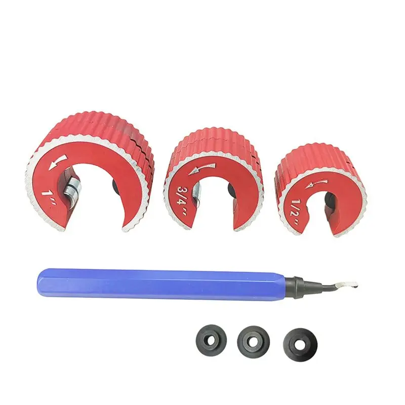 A36T-Advanced Pipe Cutting Set For Copper Tubing - Features 3 Cutters (1/2-1In.), 1 Trimming Knife, And 3 Extra Cutting Wheels