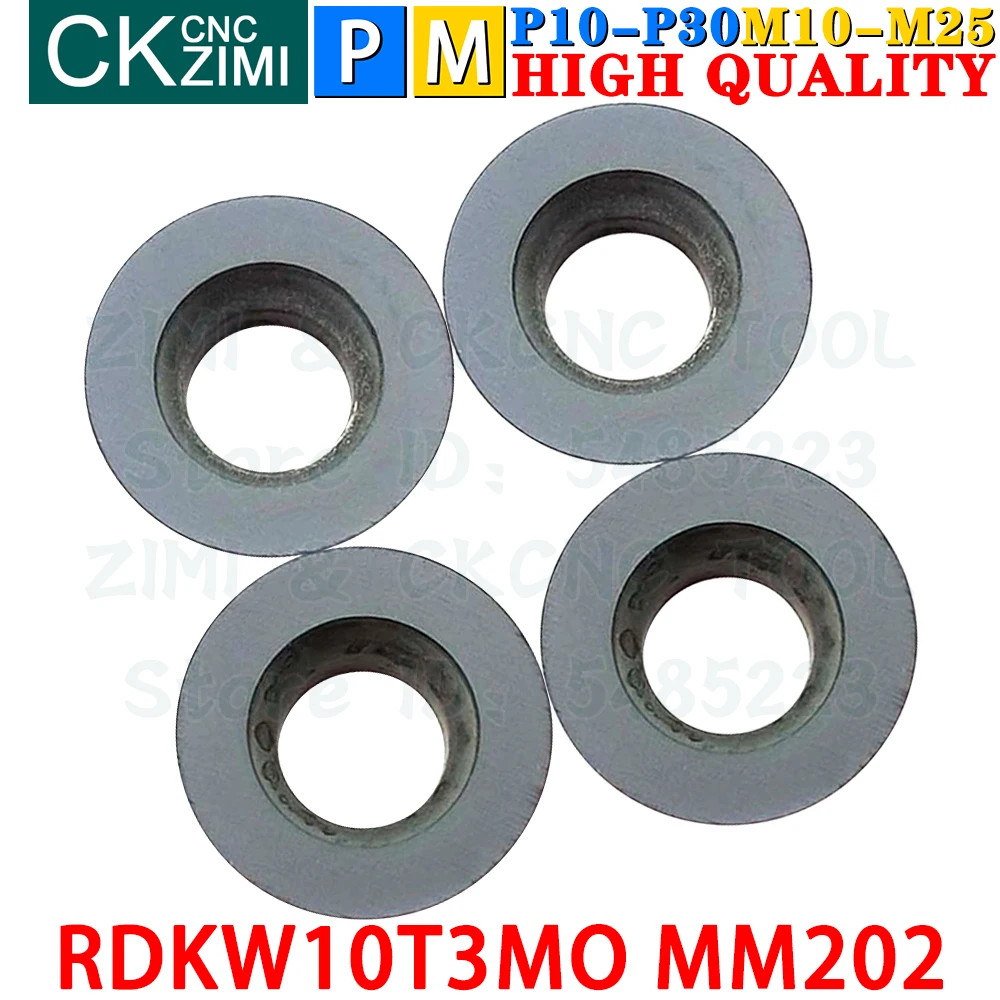 RDKW10T3MO MM202 RDKW 10T3 MO MM202 Plaquitas de carburo Fresado frontal Plaquitas de fresado indexables Herramientas Herramientas de torno de metal RPMT RDKW10T3 RPMT10T3 CNC para herramientas de fresado frontal EMR