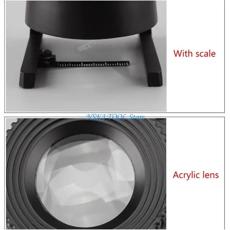 

L8RC Portable Glass Desktop Magnifier with 3 LED for Cloth Stamps Sewing