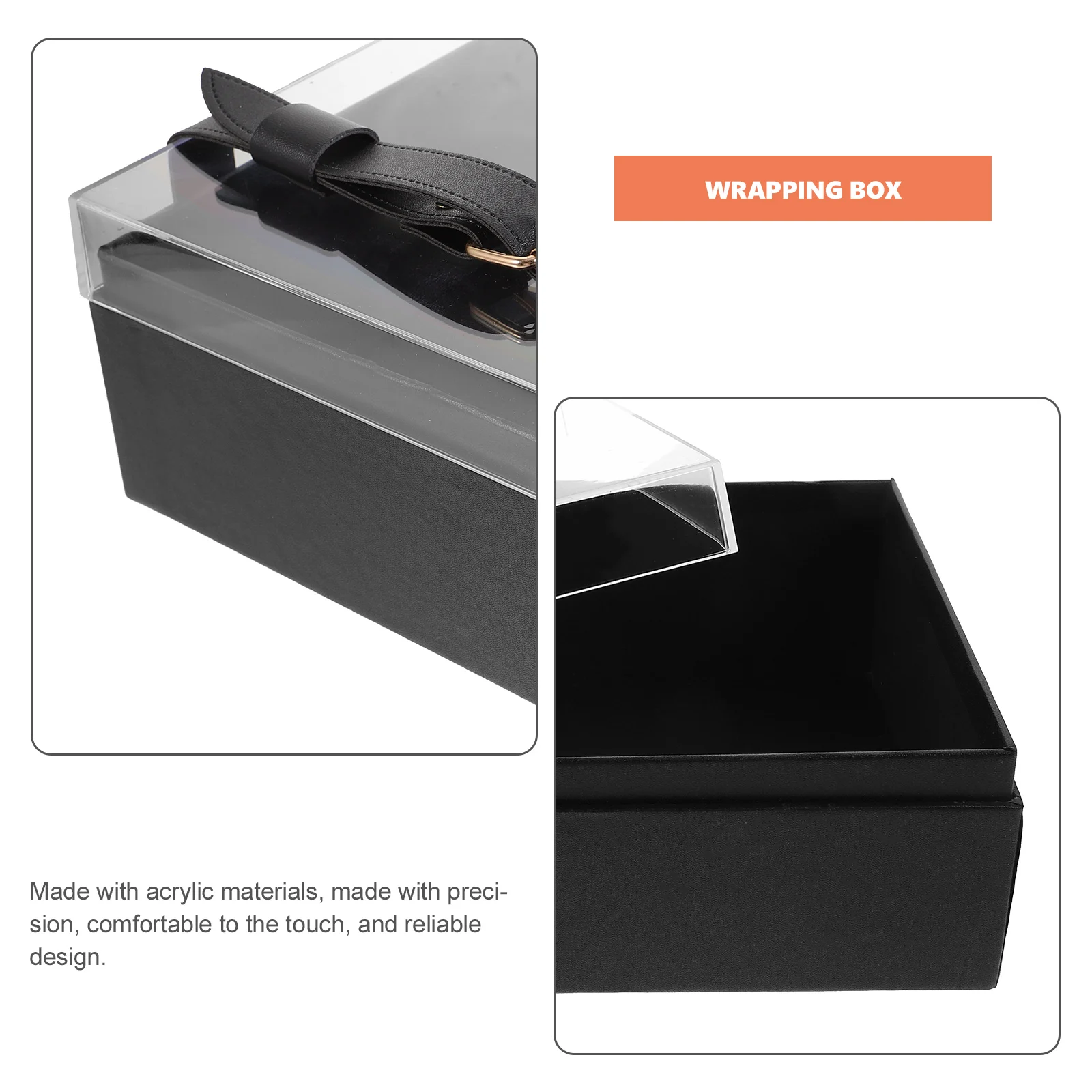 

Elegant Acrylic Gift Box Wedding Party Favor Large Storage Container Christmas Wrapping Jewelry Packaging Reusable Portable