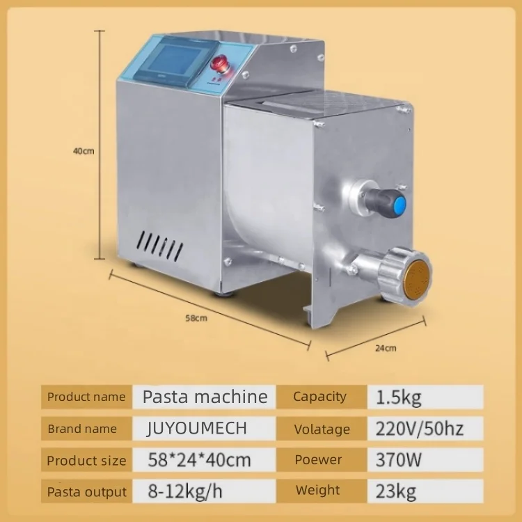 Machine à pâtes, corps en acier inoxydable, Machine automatique de fabrication de pâtes Rigati de haute qualité