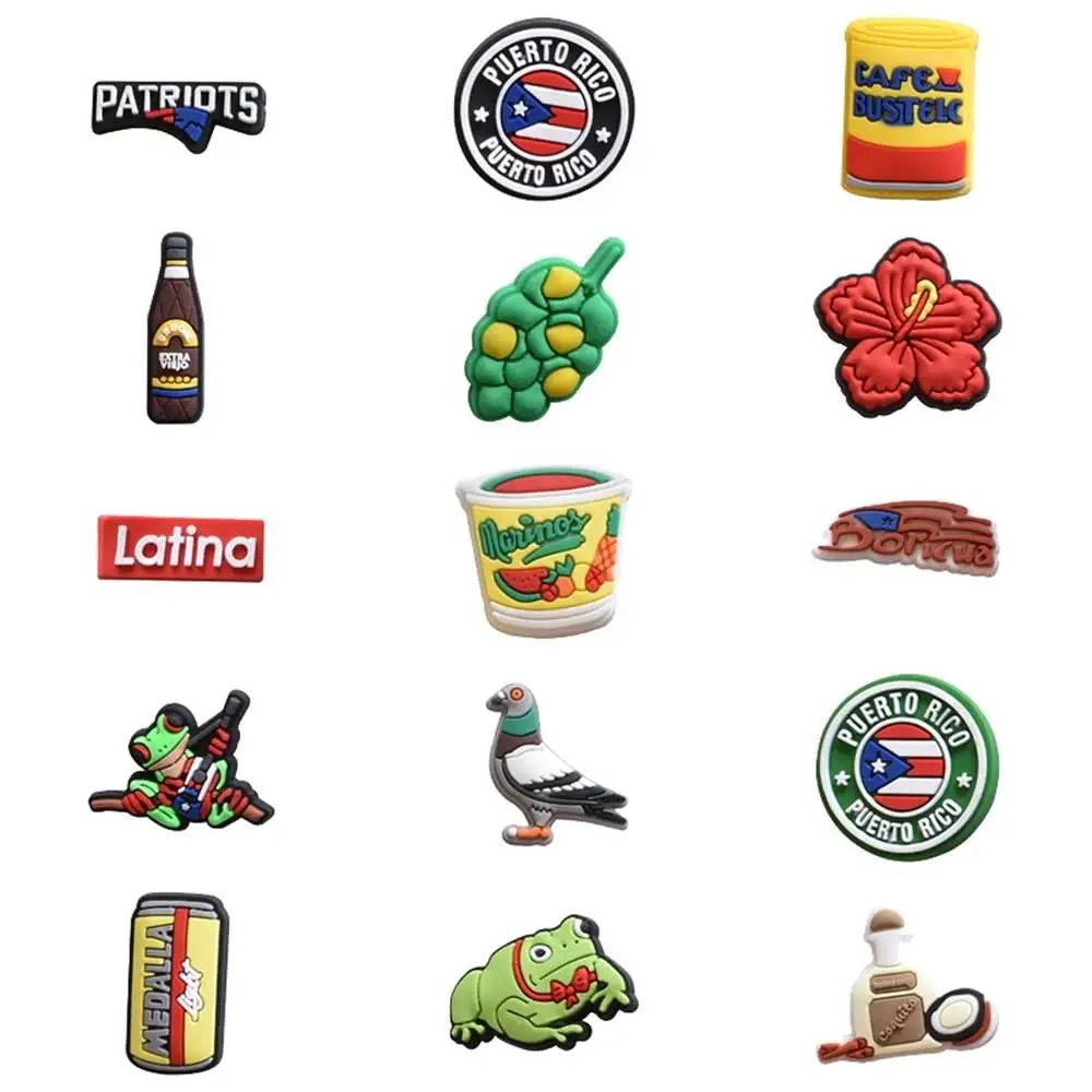 Hete Verkoop 1 Stuks Pvc Schoen Bedels Voor Crocs Accessoires Mexican Badge Vrouwen Klompen Gesp Kids Pins Decoratie Jeans Polsbandjes