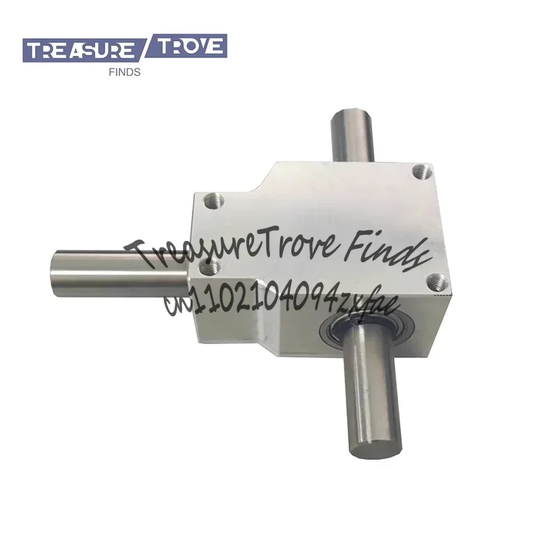 

NEW 90 Degree Commutator Right Angle Transmission Reversing Helical Bevel Gearbox Reduction Ratio 1:1 Double Output Shaft 12MM B