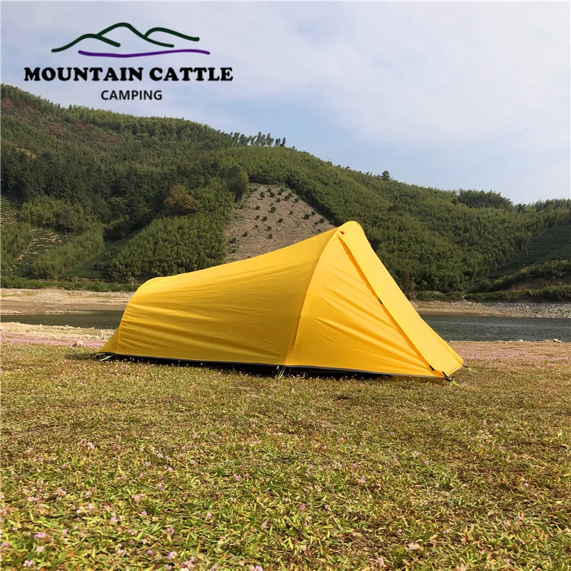 

2 Persons Camping Tunnel Tent Rainproof Double Layer Tent With Inner Tent Outdoor Travel Hiking Lightweight Windproof Cold-proof