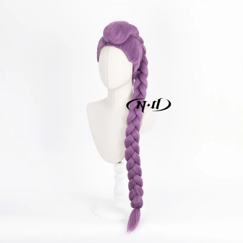 ND Rumi Cosplay Pruiken Haarstukje KPop Demon Hunters Anime Cosplay Haar Pruiken voor Vrouwen Halloween Kostuum Themafeest Hittebestendig