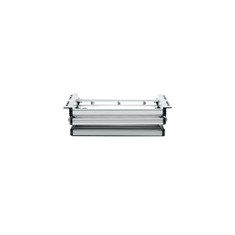 Factory Direct Sale Manual Double Levels Step Aluminum Support Ready to Ship RV Accessories with LED Silver Grey Antislip