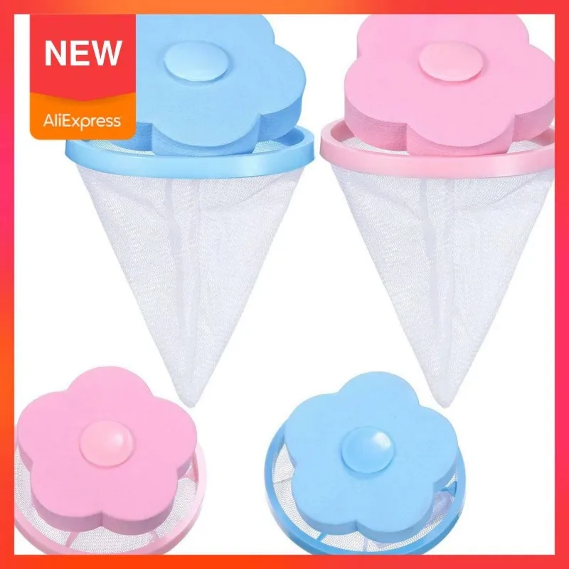 4Pack Washing Machine Floating Lint Mesh Bag Hair Filter Net Pouch, Floating Washing Machine Filter Washer Lint Trap