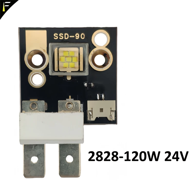 

120 Вт 22,5 В-24 В 2828 SSD-90 светодиодный источник двигателя с штепсельным штекером для сценического прожектора с логотипом, медицинский источник холодного света