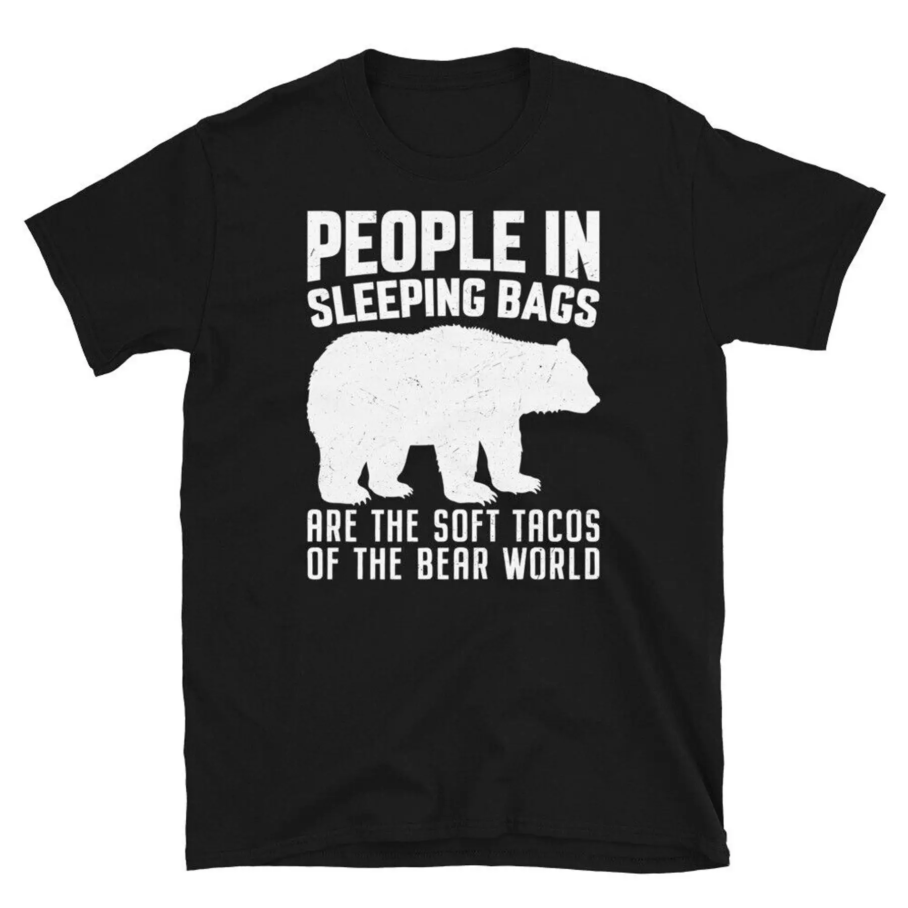 

Футболка унисекс с короткими рукавами «Люди в спальных мешках» Tacos of the Bear World