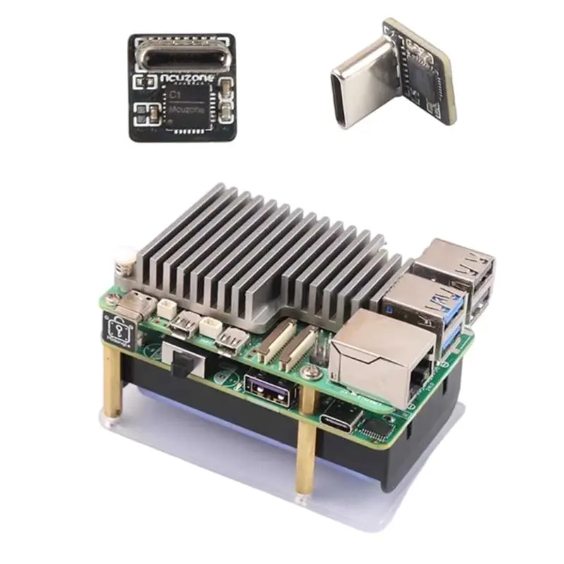 DTB7 TYPEC PD Dongle Trigger Activator for Raspberry Pi 5, 2PCS Solve Non-PD Power System Error Warning, GPIO Powered UPS/POE