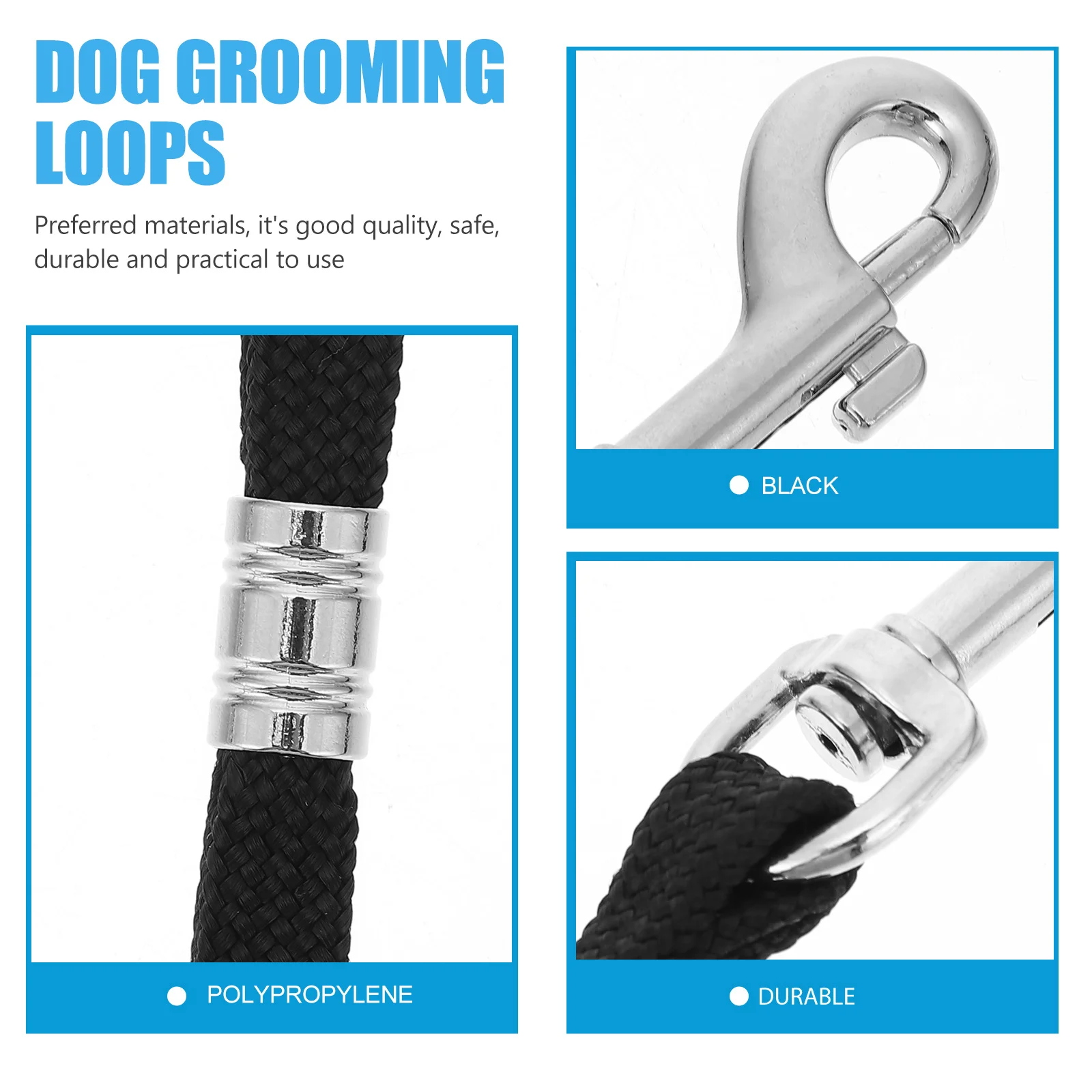 

2pcs Adjustable Dog Bath Fixed Ropes Bath Harness Quick-Release Slide For Pet Grooming Ropes Grooming Table Pet Supply