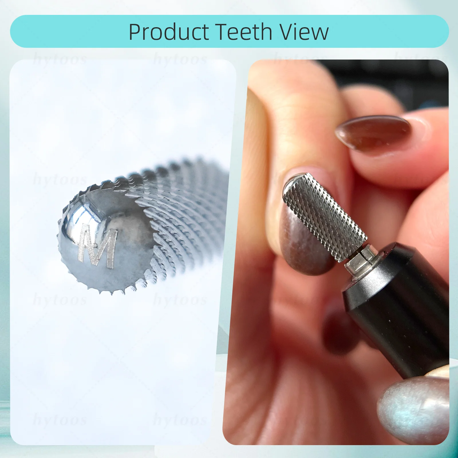 HYTOOS 5,35mm Sicherheits-Nagelbohrer – Professioneller Gel-Lack-Entfernungsbit für Elektrische Nagelfeilen Schnell & Sicher für Acryl & Poly-Gel – Detail 4