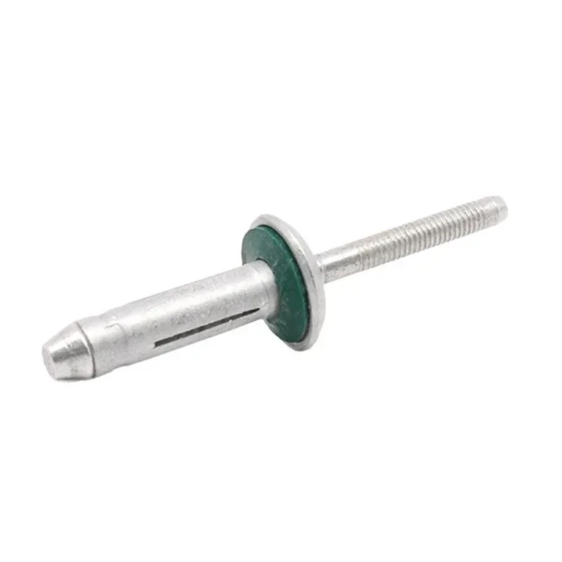 10pcs All Aluminum Waterproof Bulb Type Dome Head Blind Rivets Triform Blind Rivets Structural Trifold Rivets With Rubber Washer