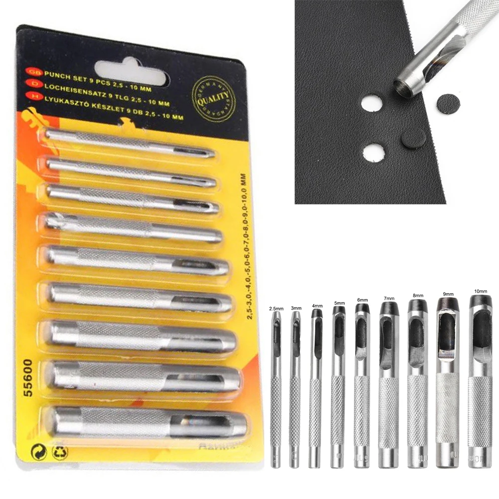 

Craft Round Punch Hollow Hole Punch Set Variety Of Hole Sizes Versatile Crafting Tool Wide Material Application