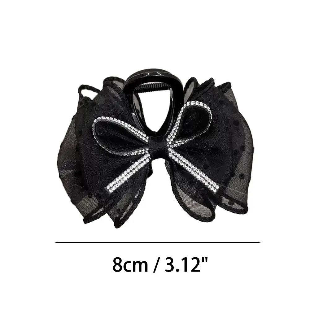 Haarspange mit Schleife, gepunktetes Netz, Blasenstruktur, hochwertiges Greifen, leicht, sichere Passform für Hochzeit, Party, Datum